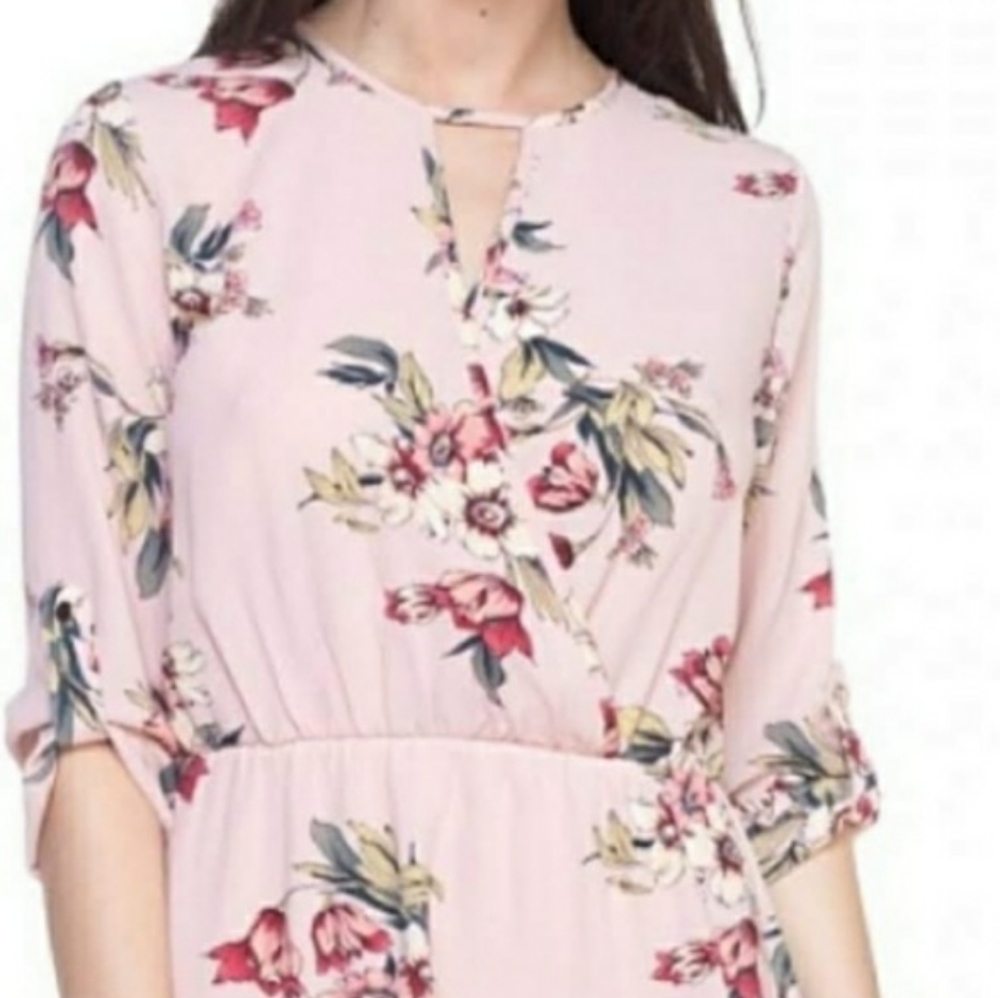Iris Light Pink Summer Floral Dress